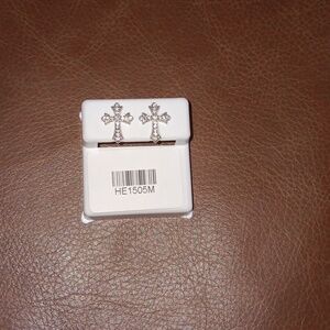 Grace Silver Cross Earrings